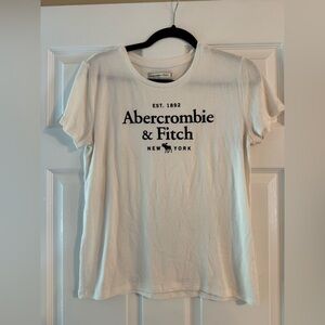 Abercrombie & Fitch Cream Logo Tee